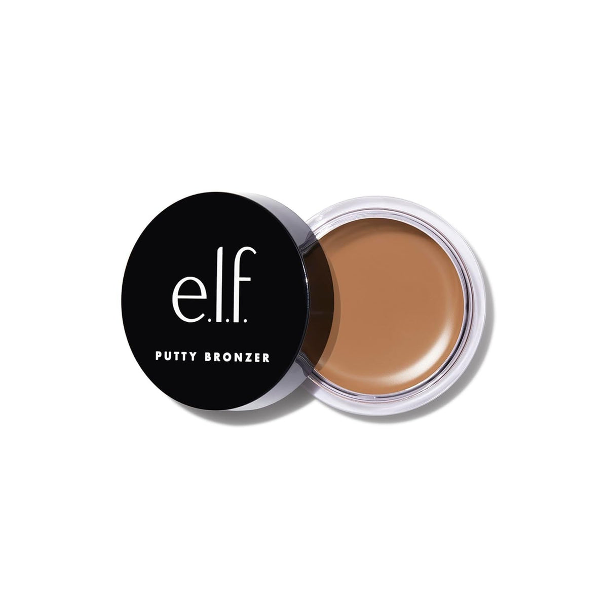 e.l.f. Putty Bronzer. Creamy & Highly Pigmented Formula. Creates a Long-Lasting Bronzed Glow. Infused with Argan Oil & Vitamin E. Beach. Please!. 0.35 Oz