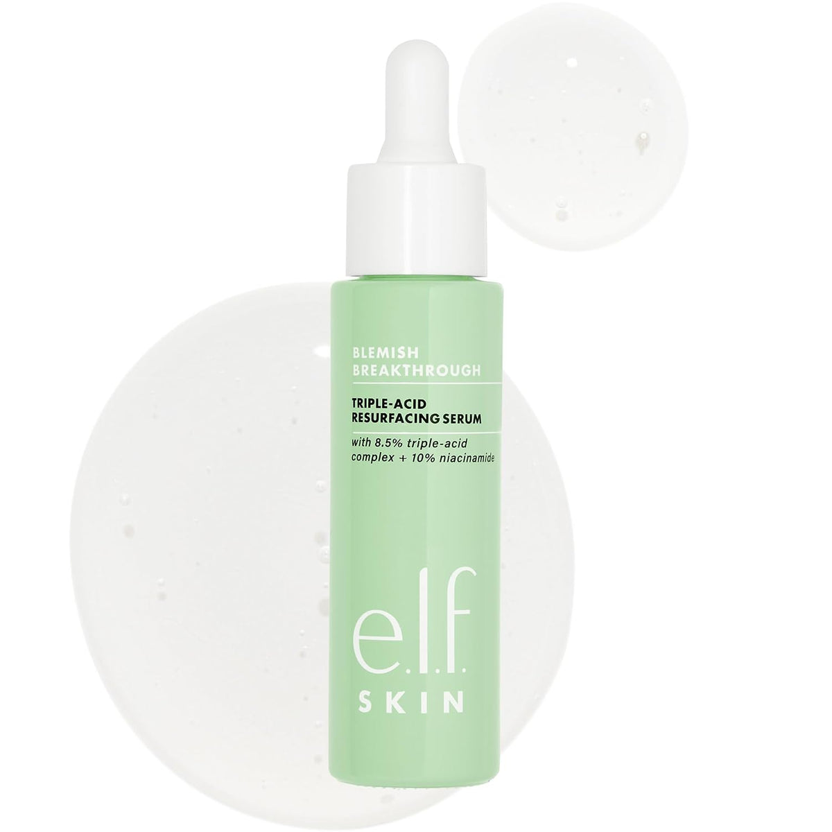 e.l.f. SKIN Blemish Breakthrough Triple-Acid Resurfacing Serum. Hydrating Night Serum For Fighting Blemishes. Helps Improve Skin Tone & Texture