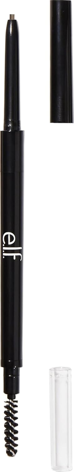 e.l.f. Ultra Precise Brow Pencil. Dual-Ended. Ultra Fine Tip Defines & Fills Eyebrows. Creamy Formula. Vegan & Cruelty-Free. Cool Brown