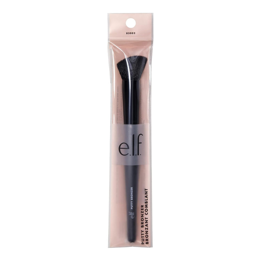 e.l.f. Putty Bronzer Brush. Angled Makeup Brush For Contour & Highlight. Made For The e.l.f. Putty Bronzer. Flawless Sanitary Application