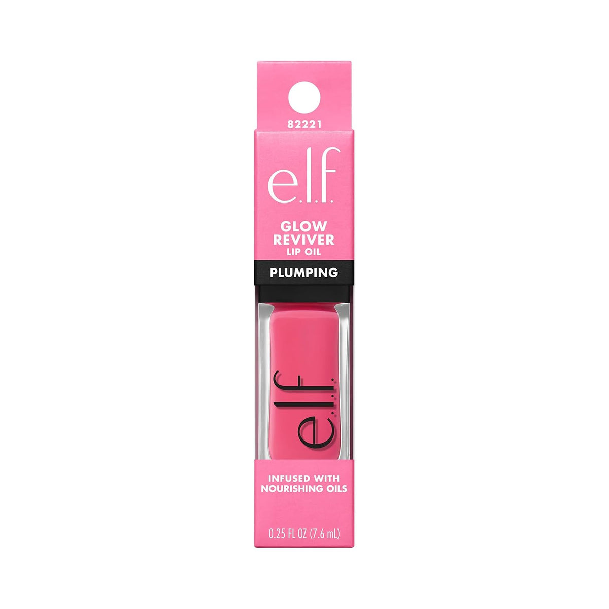 e.l.f. Glow Reviver Plumping Lip Oil. Burst Bubble | Tinted Lip Plumper For A High-Shine. Plump Finish. Infused With Jojoba Oil. Vegan & Cruelty-Free