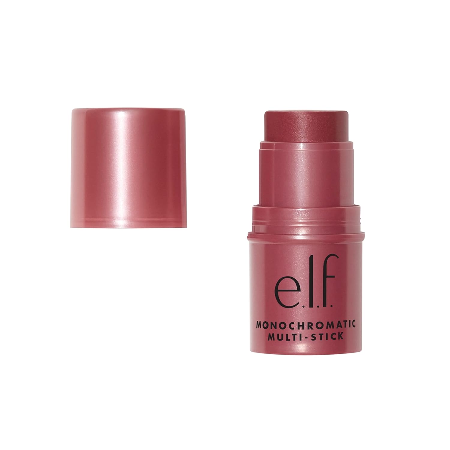 e.l.f. Monochromatic Multi Stick. Cream-to-Powder. Bronzed Cherry | Creamy & Blendable for Eyes. Lips & Cheeks. Adds Shimmer. Lightweight Buildable Finish. Travel-Friendly. Vegan & Cruelty-Free