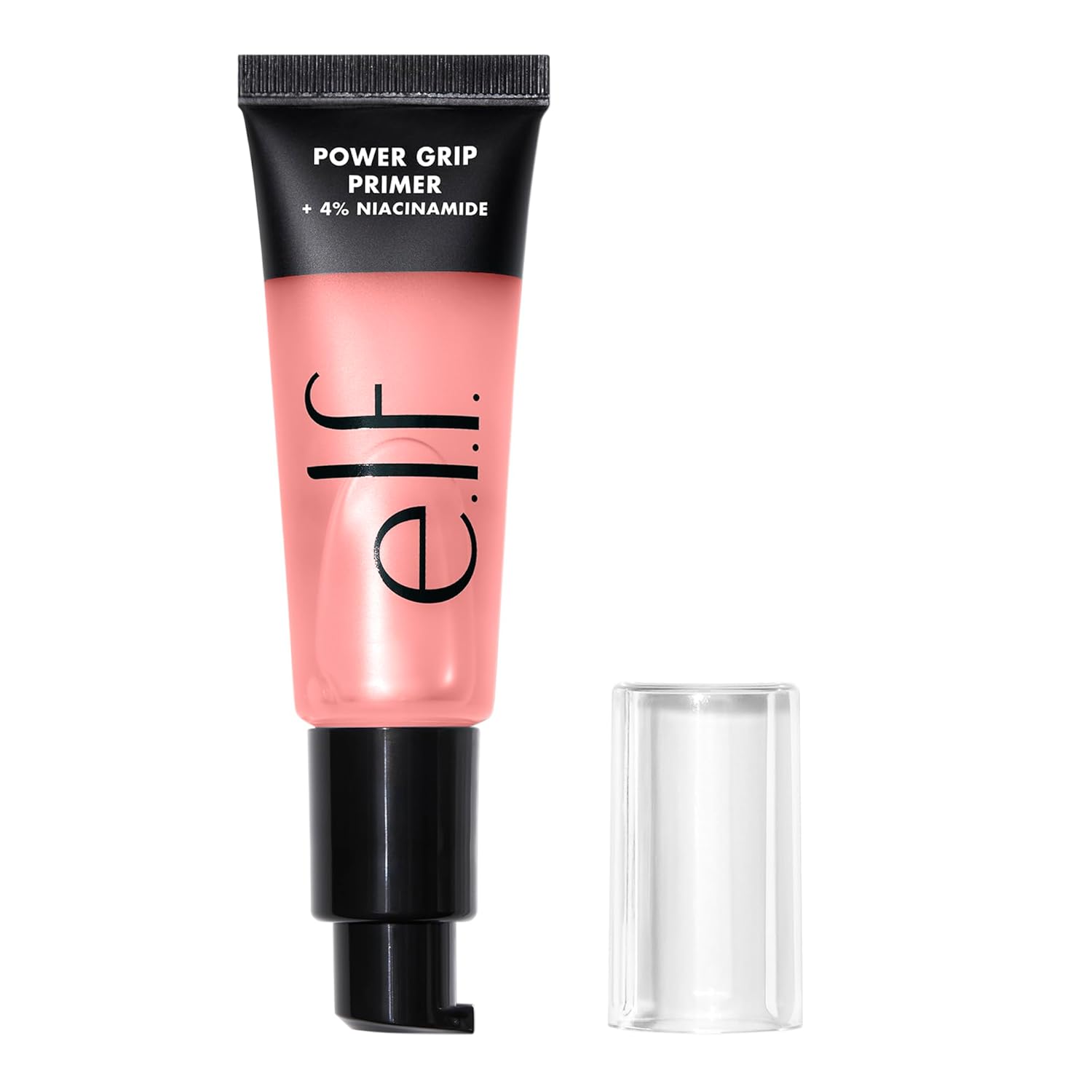 e.l.f. Power Grip Primer + 4% Niacinamide. Gripping Gel Primer. 0.811 Fl Oz | Brightening Formula. Ultra-Dewy & Glowing Finish. Long-Lasting Wear. Hydrating Gel Base. Lightweight. Vegan & Cruelty-Free