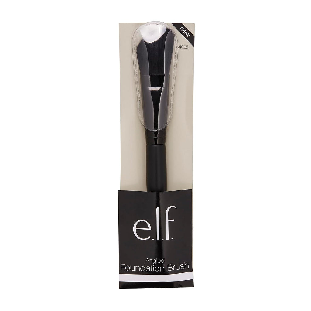 e.l.f Cosmetics Angled Foundation Brush. Synthetic Brush Designed for Precise Makeup Application