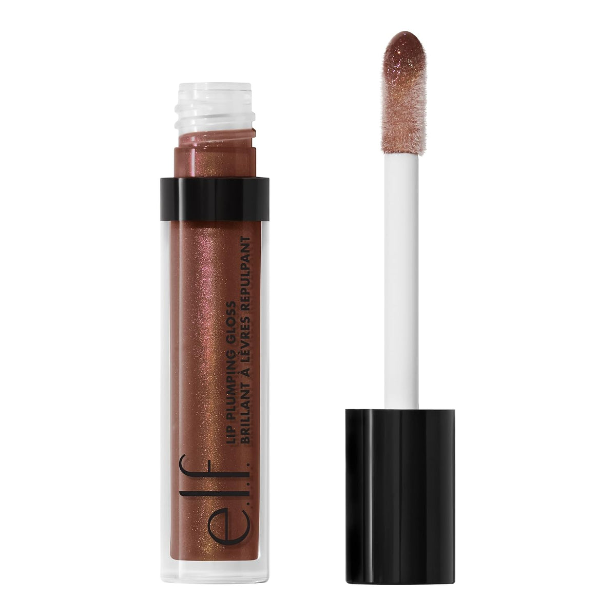 e.l.f. Lip Plumping Gloss. Chocolate Glaze | High-Shine Sheer Color. Hydrates & Creates Fuller Lips With Vitamin E. Vegan & Cruelty-Free. Chocolate Glaze. 0.09 Fl Oz