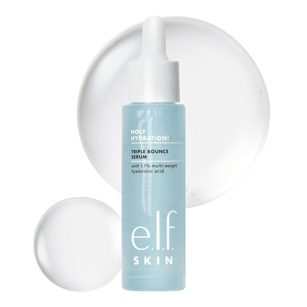 e.l.f. SKIN Holy Hydration! Triple Bounce Serum. Plump-Looking Skin | Hydrating Face Serum Suitable for Oily. Combo. Normal & Dry Skin. Vegan & Cruelty-Free
