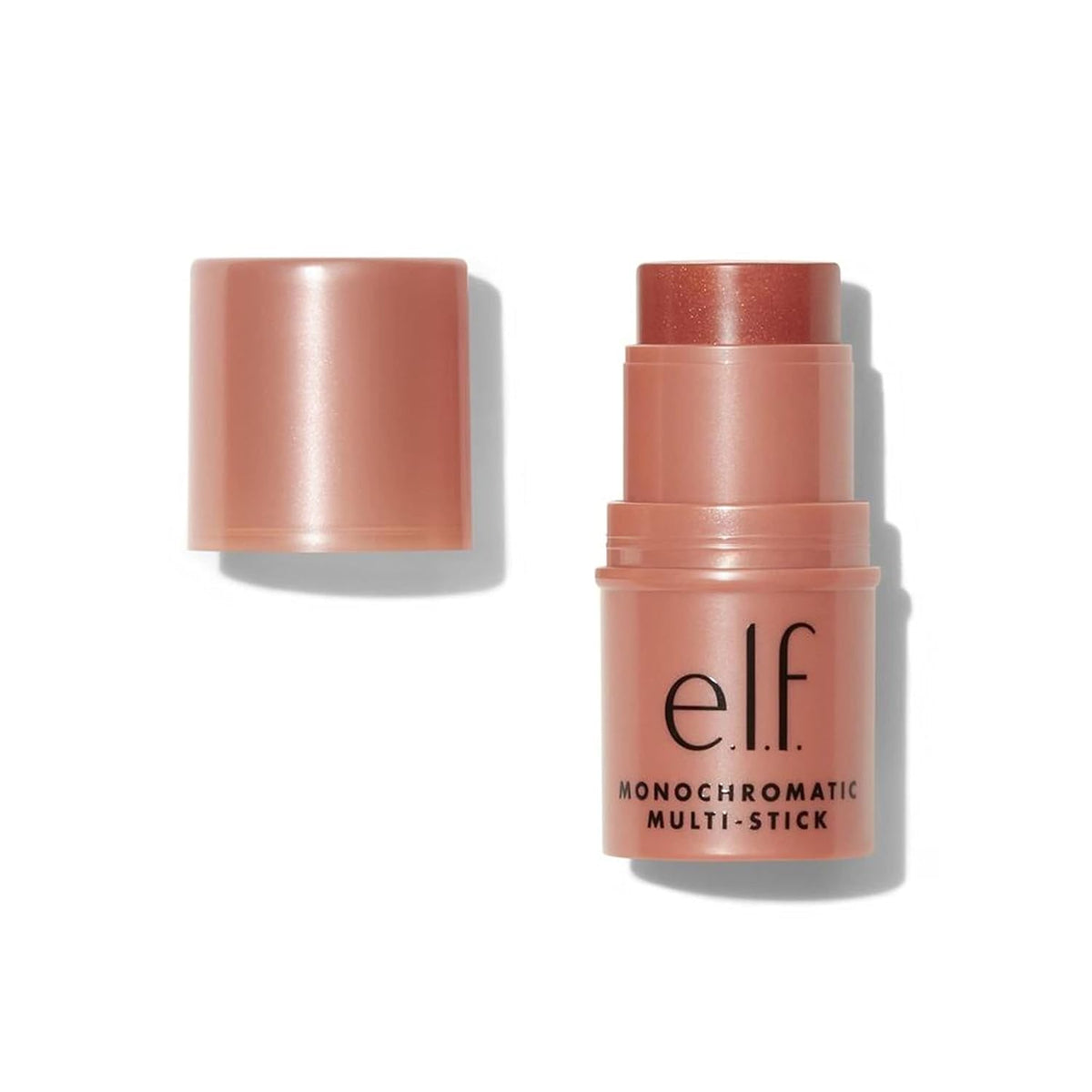 e.l.f. Monochromatic Multi Stick. Cream-to-Powder. Glimmering Guava | Creamy & Blendable for Eyes. Lips & Cheeks. Adds Shimmer. Lightweight Buildable Finish. Travel-Friendly. Vegan & Cruelty-Free