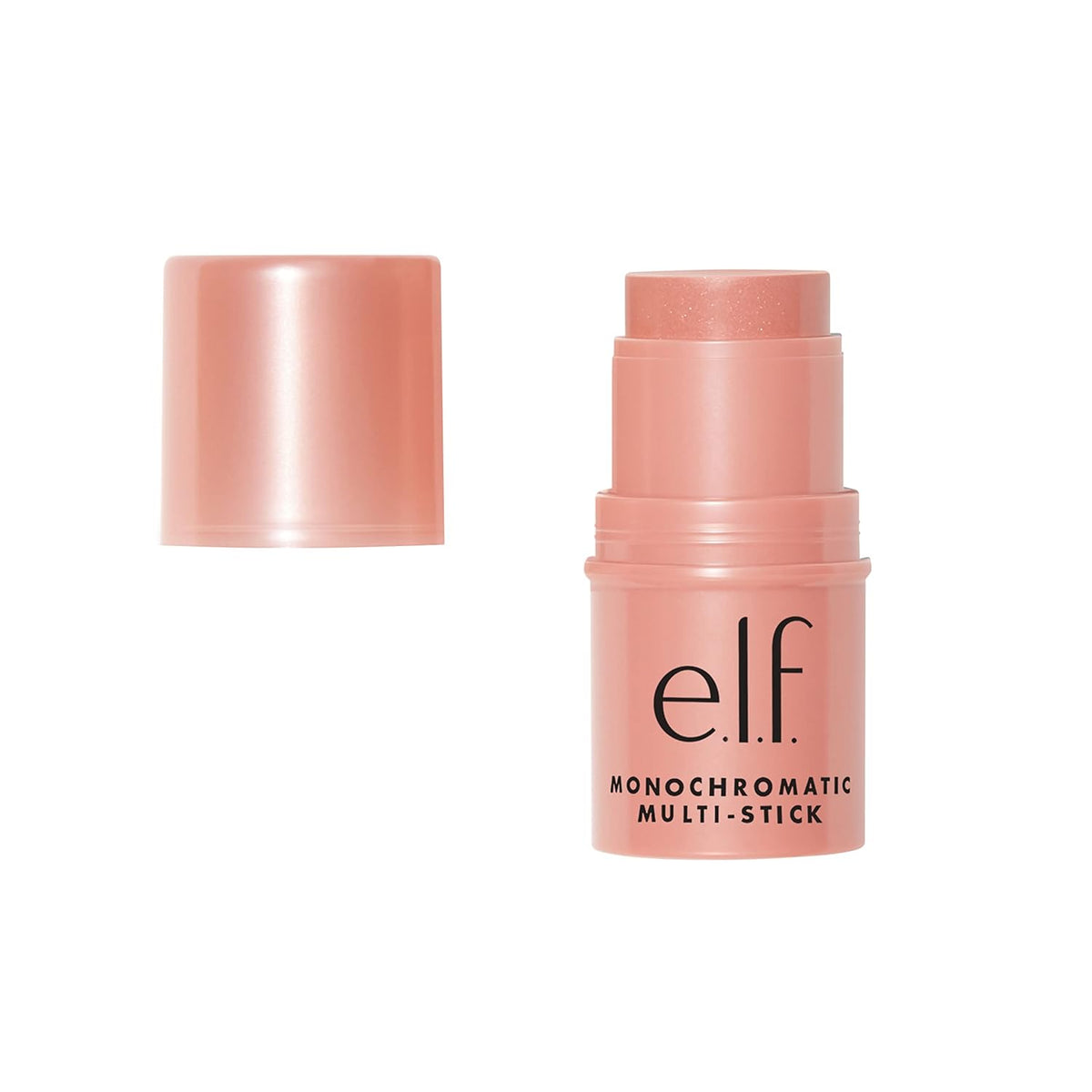 e.l.f. Monochromatic Multi Stick. Cream-to-Powder. Glowing Mango | Creamy & Blendable for Eyes. Lips & Cheeks. Adds Shimmer. Lightweight Buildable Finish. Travel-Friendly. Vegan & Cruelty-Free