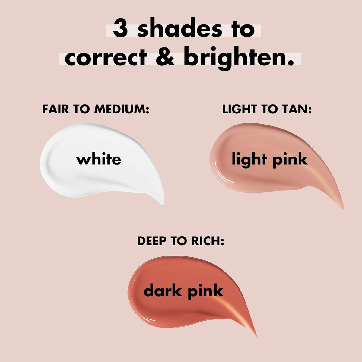 e.l.f. Soft Glam Brightening Corrector. Helps Minimize Dark Circles & Discoloration. Hydrating With A Natural Finish. Vegan & Cruelty-Free. White
