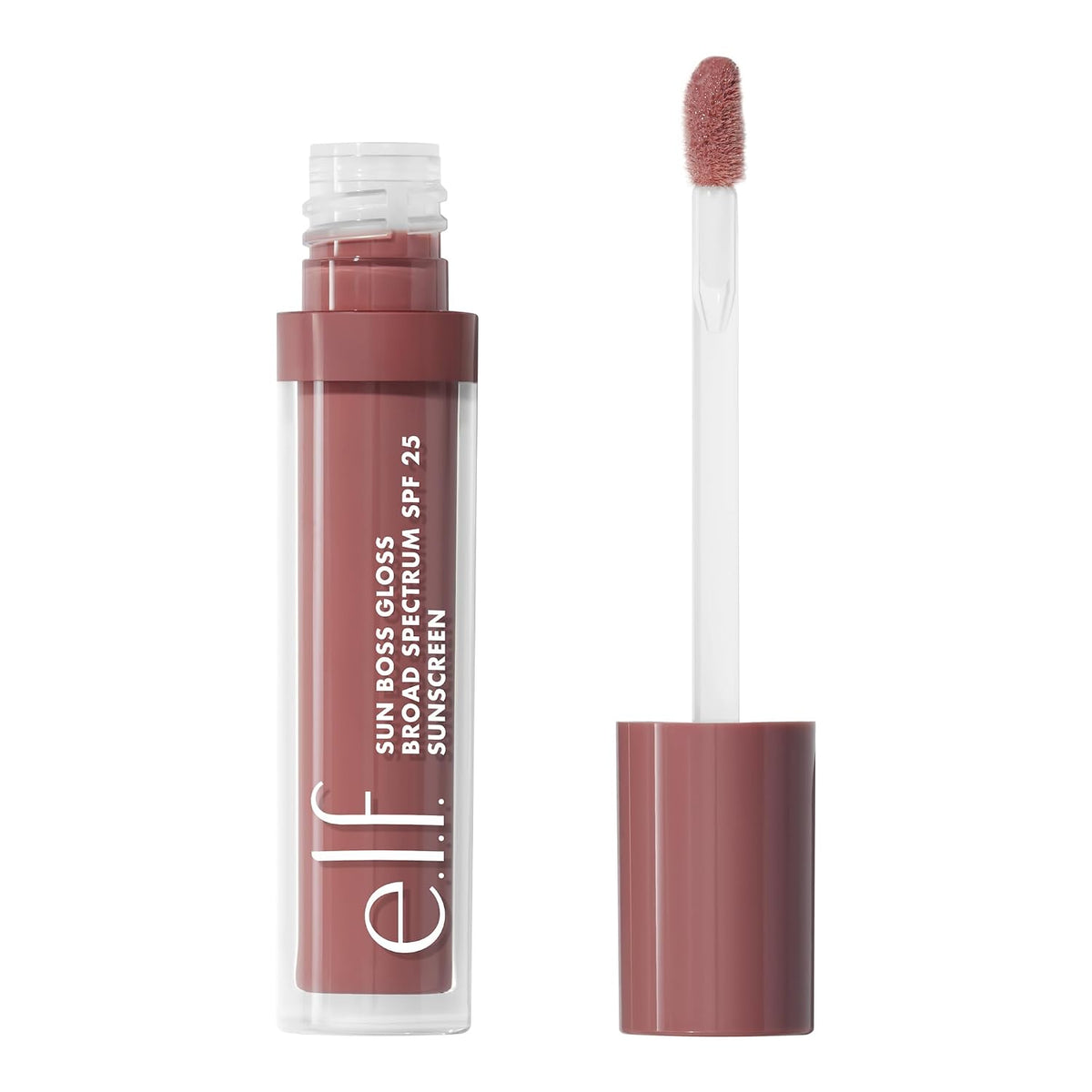 e.l.f. Sun Boss Gloss SPF 25. It's Your Mauve | Pigmented Lip Gloss For A High-Shine Finish. Moisturizing & Conditioning Formula. Vegan & Cruelty-Free