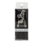 e.l.f. Pro Eyelash Curler. Stainless Steel Lash Curler. Long-Lasting Natural Curl. Ergonomic Design. Includes Replacement Pad. Fits All Eye Shapes