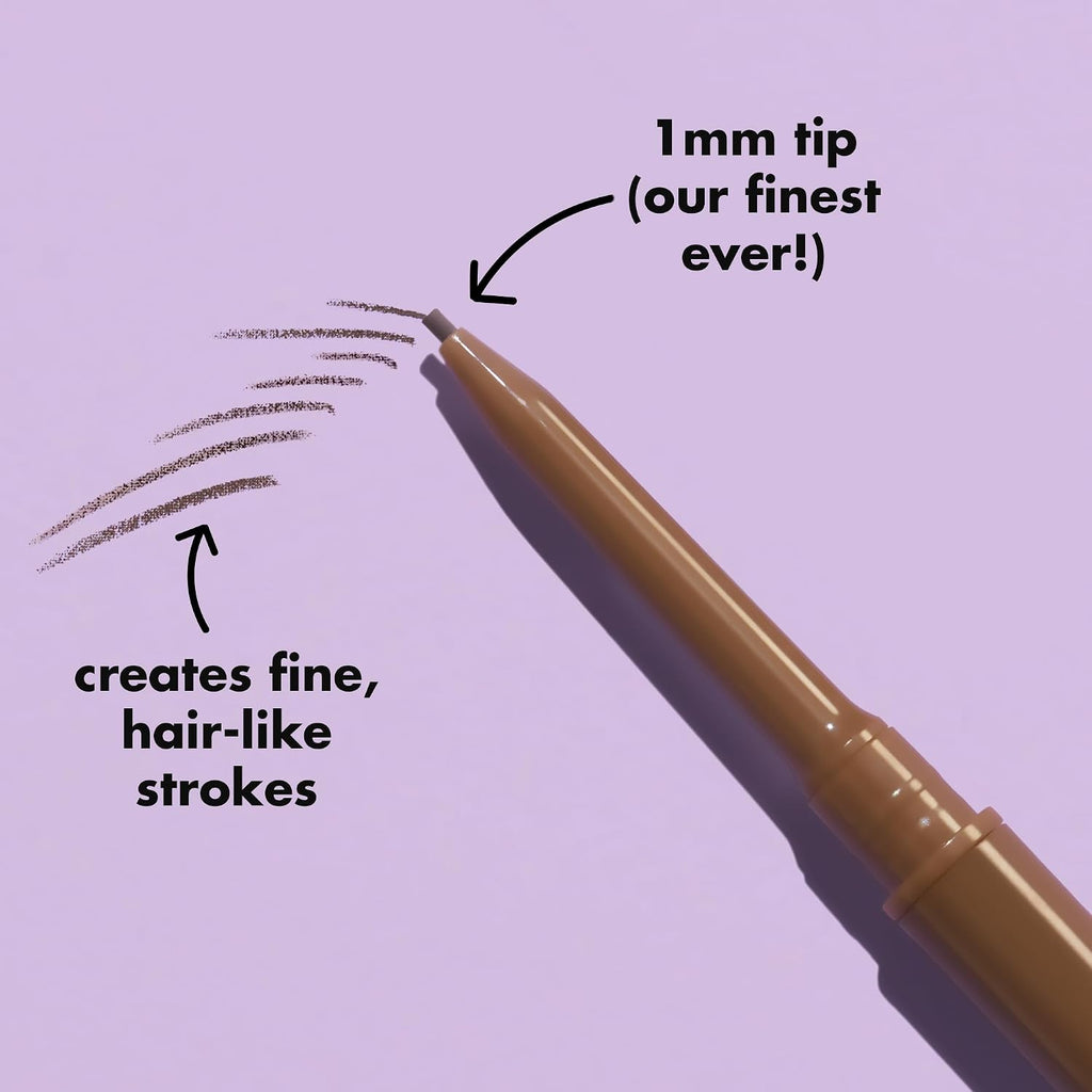 e.l.f. Micro-Fine Brow Pencil. Blonde | Waterproof Brow Color & Spoolie For Shaping Brows & Creating A Feathered Natural-Looking Finish. Vegan & Cruelty-Free