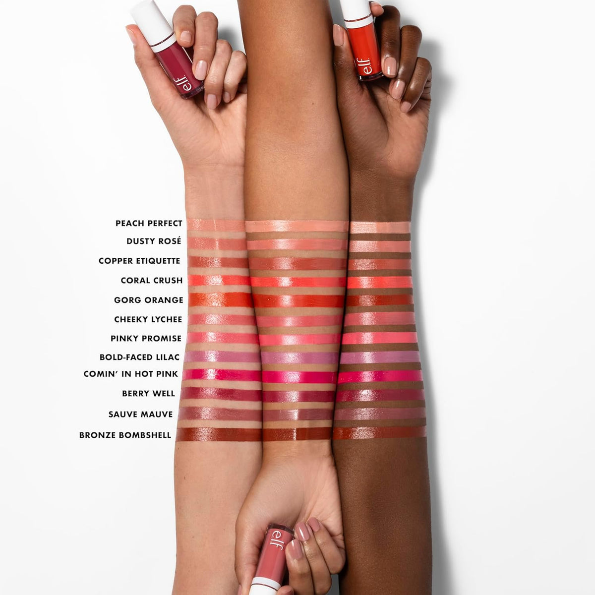 e.l.f. Camo Liquid Blush. Buildable & Blendable. Coral Crush | Lightweight Liquid Formula. Long-Lasting Wear. High-Pigment Color. Smooth Application. Buildable. Vegan & Cruelty-Free