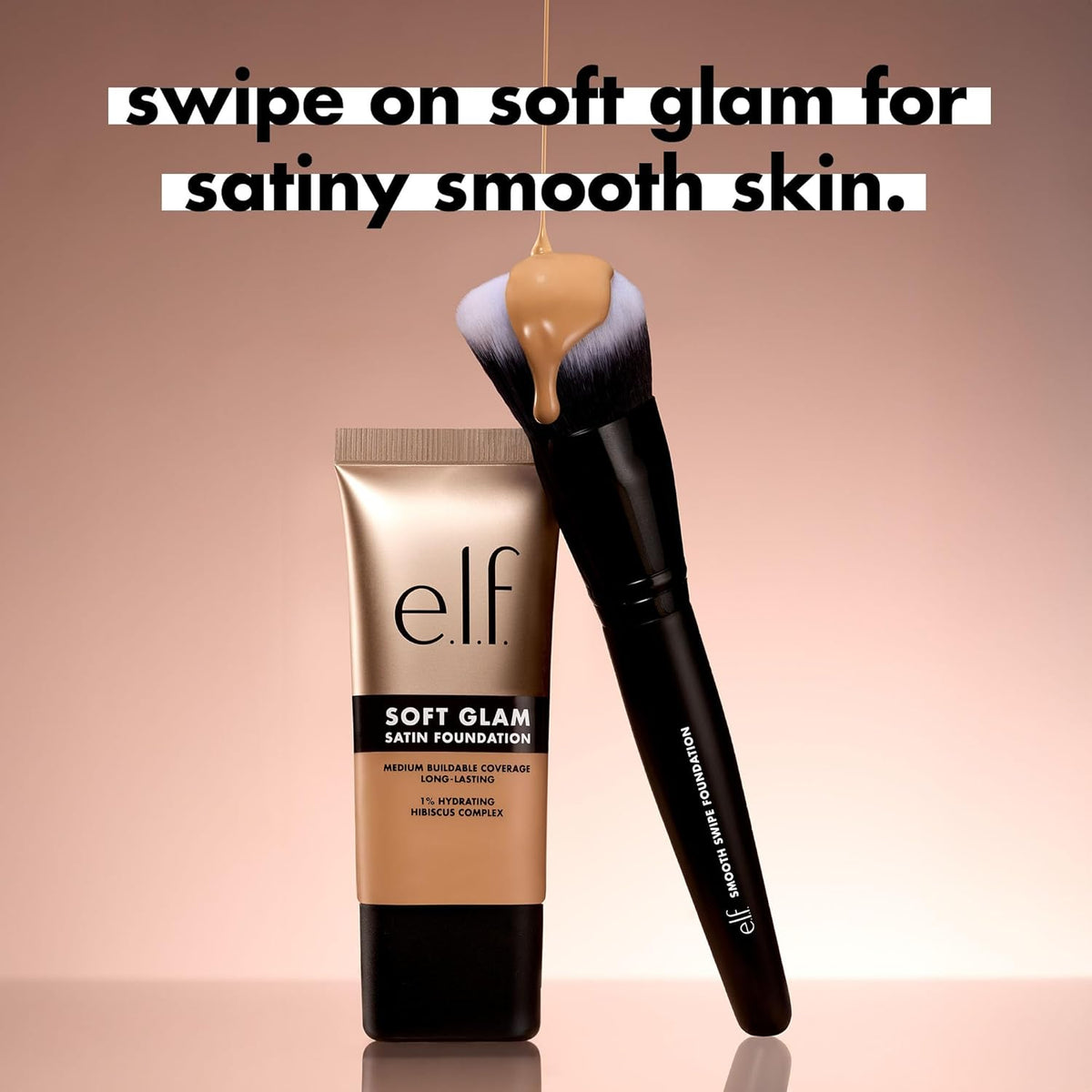e.l.f. Soft Glam Satin Foundation. Medium Coverage. 31 Medium Neutral | Satin Finish. Long-Lasting Wear. Hydrating Hyaluronic Acid & Hibiscus Complex. Blurs Pores. Lightweight. Vegan & Cruelty-Free