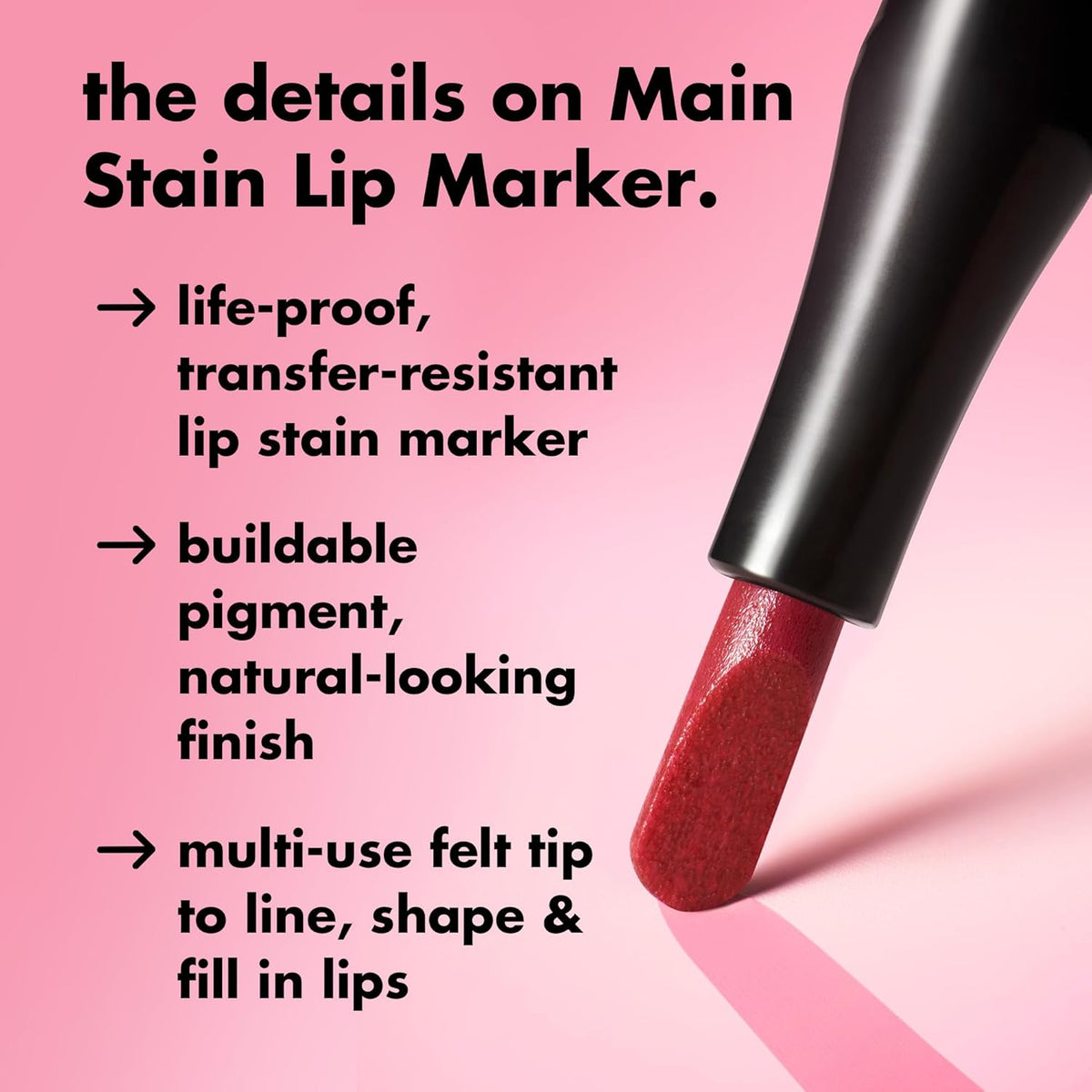 e.l.f. Main Stain Lip Marker. Balletcore | Lip Stain Lip Liner. Define. Contour & Fill for Long-Lasting & Transfer-Resistant Color. Vegan & Cruelty-Free