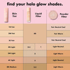 e.l.f. Halo Glow Liquid Filter. Hydrating Complexion Boost. 1 Fair | Soft Focus. Luminous Natural Glow for Face & Body. Infused with Hyaluronic Acid & Squalene. Vegan & Cruelty-Free