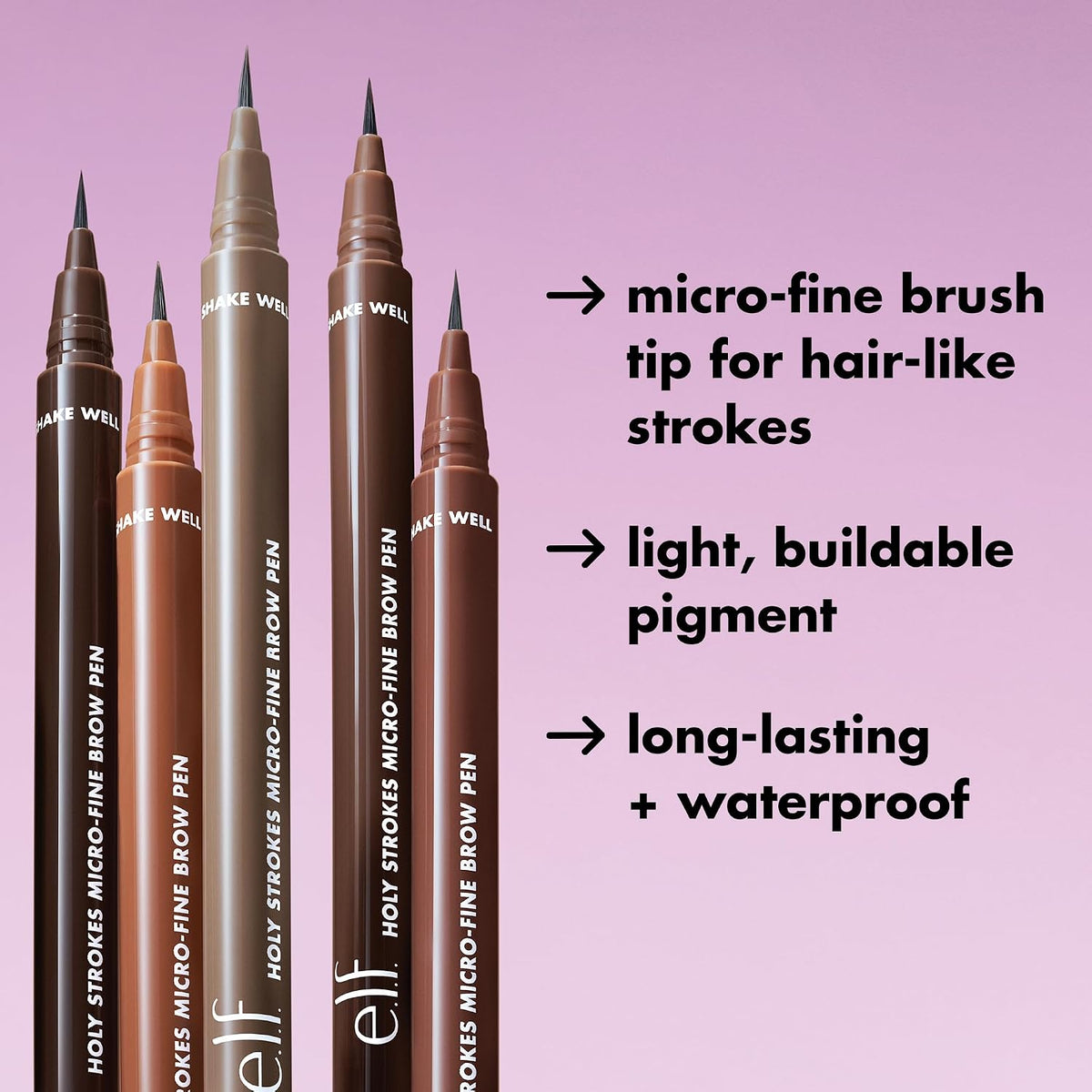 e.l.f. Holy Strokes Micro-Fine Brow Pen. Liquid Waterproof Eyebrow Makeup For Detailing & Adding Dimension. Vegan & Cruelty-Free. Blonde