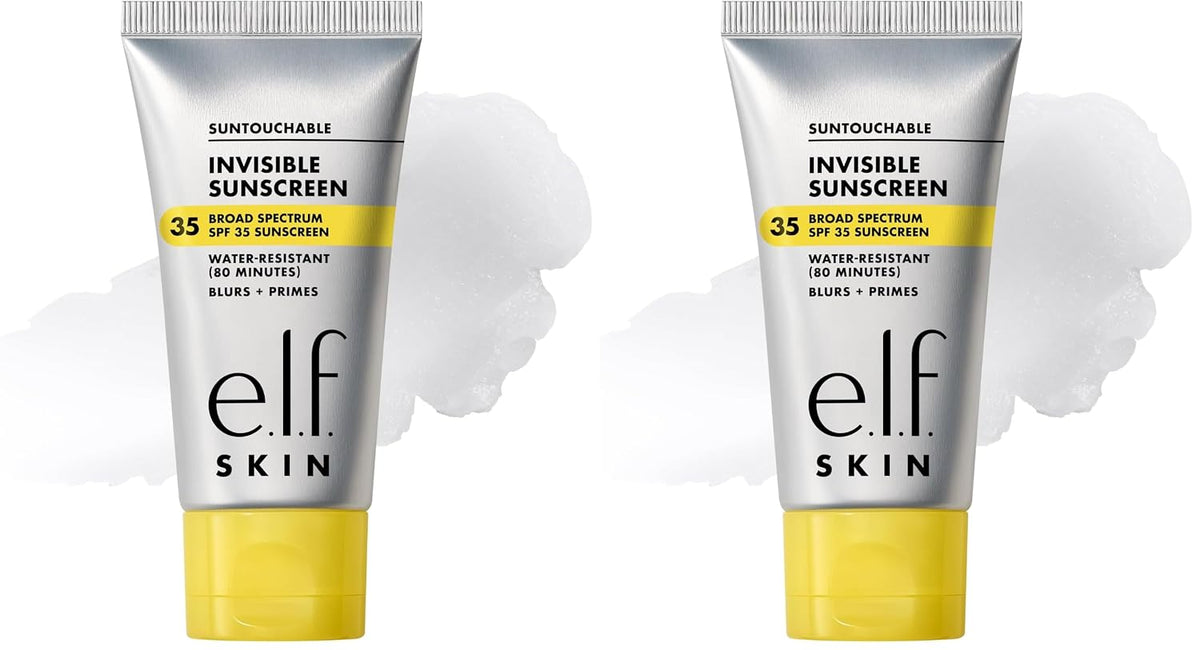 e.l.f. SKIN Suntouchable Invisible SPF 35 Sunscreen | Lightweight Gel for Under Makeup. Daily Face Sunscreen for Women. Vegan & Cruelty-Free