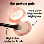 e.l.f. Halo Glow Silky Powder Highlighter. Long-Lasting Luminous Face Finish. Cake-Resistant With Micro-Shimmer. Vegan & Cruelty-Free. Soft Pearl Era