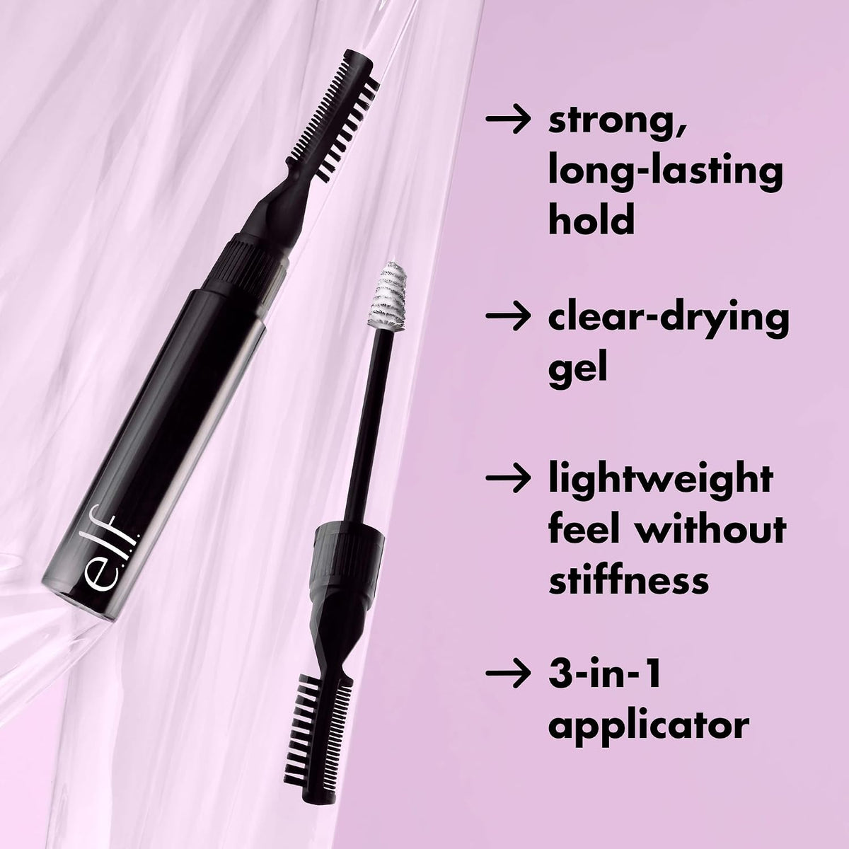 e.l.f. Brow Laminating Gel | Strong-Hold. Clear-Drying & Water-Resistant Brow Gel Creates Laminated Brows. Comb & Sculpt Brows. Vegan & Cruelty-free