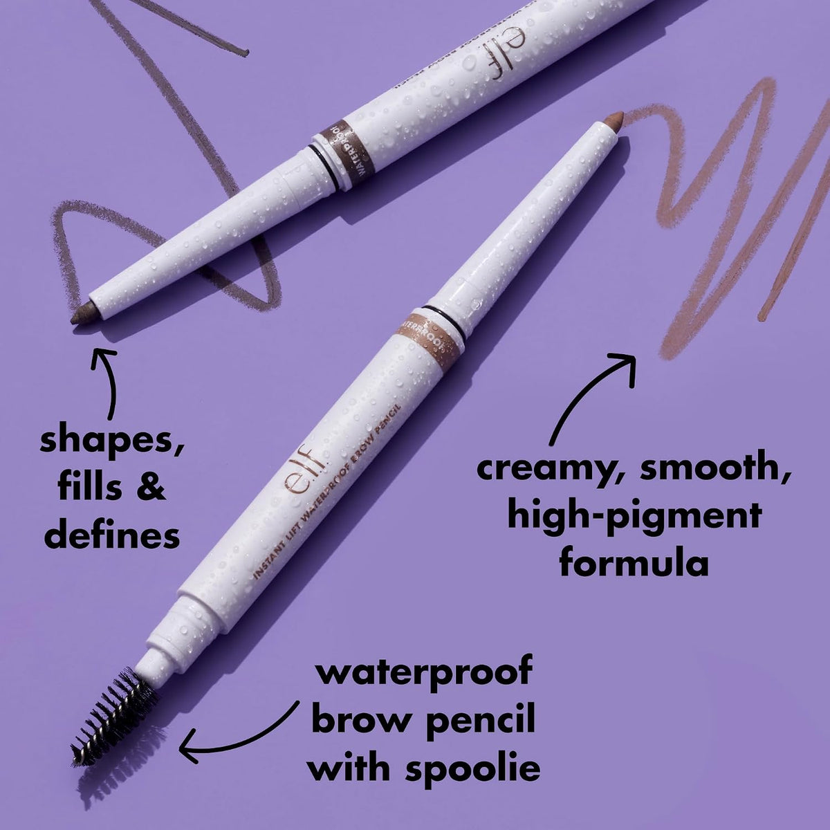 e.l.f. Instant Lift Waterproof Eyebrow Pencil. Blonde | Precision Tip with Dual-Ended with Spoolie. Smudge-Resistant Formula for Natural. Long-Lasting Brows
