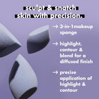 e.l.f. Precision Sculpting Sponge | 3-in-1 Sponge For Contouring & Blending To A Smooth Finish. Great For Cream & Powder Formulas. Vegan & Cruelty-Free