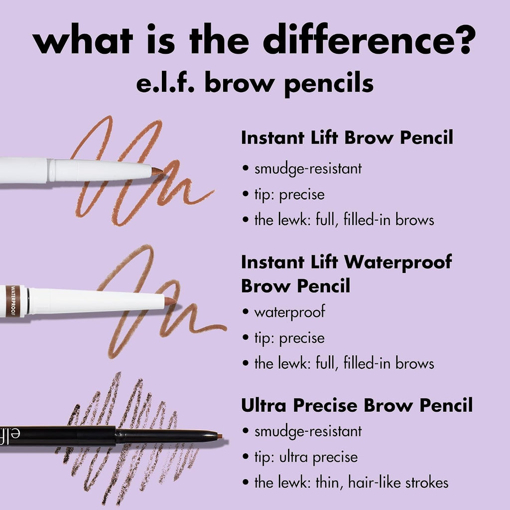 e.l.f. Instant Lift Brow Pencil. Dual-Sided. Auburn | Retractable Precision-Tip Brow Pencil with Grooming Spoolie for Buildable Natural-Looking Color. Vegan & Cruelty-Free