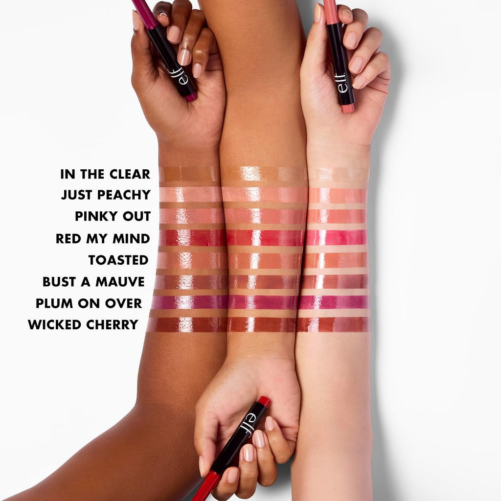 e.l.f. Pout Clout Lip Plumping Pen. Bust a Mauve | Nourishing Lip Balm For Sheer Color & Shine. Plumps & Moisturizes. Vegan & Cruelty-Free. Bust A Mauve
