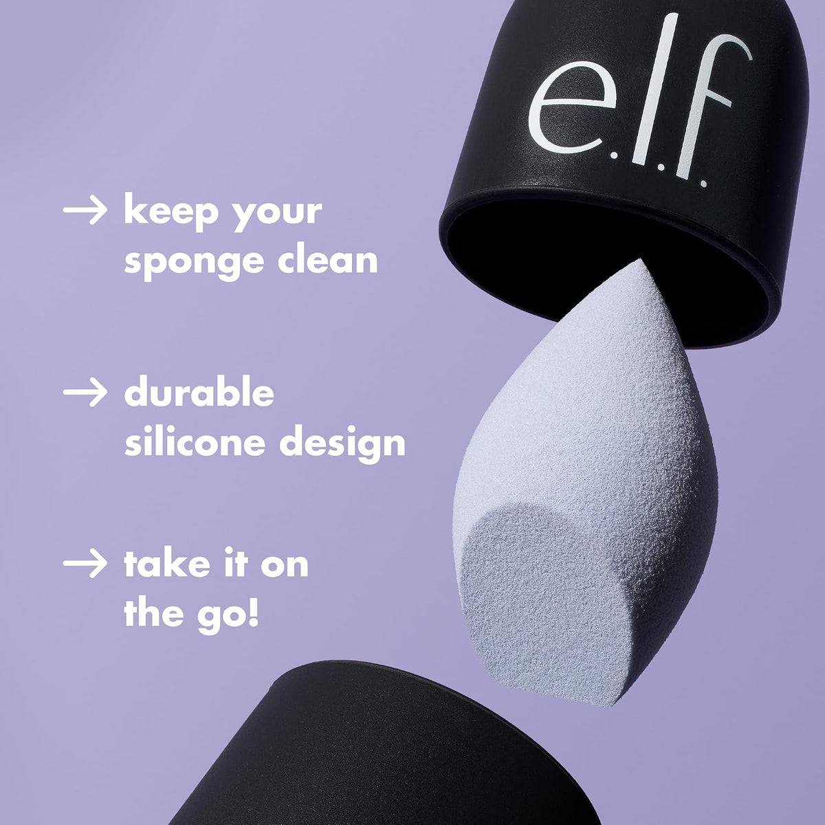 e.l.f. Safe Travels Sponge Case | On-The-Go. Breathable Beauty Sponge Protection From Dirt & Grime. Durable Silicon Holder. Vegan & Cruelty-Free