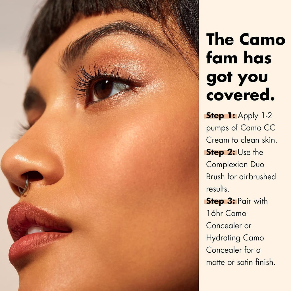 e.l.f. Camo CC Cream. SPF 30 Color-Correcting Medium-To-Full Coverage Face Foundation. Delivers An Airbrushed Finish. Vegan & Cruelty-Free. Fair 120 N