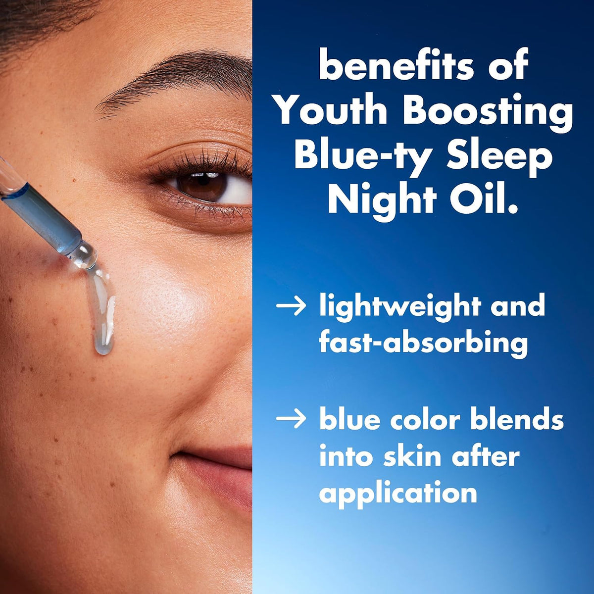 e.l.f. SKIN Youth Boosting Blue-ty Sleep Night Oil | Gentle Overnight Face Oil. Treats Fine Lines & Uneven Texture. Lightweight. Vegan & Cruelty-Free