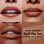 e.l.f. Cream Glide Lip Liner. Creamy High-Pigment. Spill the Tea | Semi-Matte Finish. Creamy Application. Smooth Glide Lip Pencil. Defines & Shapes. Vegan & Cruelty-Free