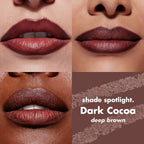 e.l.f. Cream Glide Lip Liner. Creamy High-Pigment. Dark Cocoa | Semi-Matte Finish. Creamy Application. Smooth Glide Lip Pencil. Defines & Shapes. Vegan & Cruelty-Free
