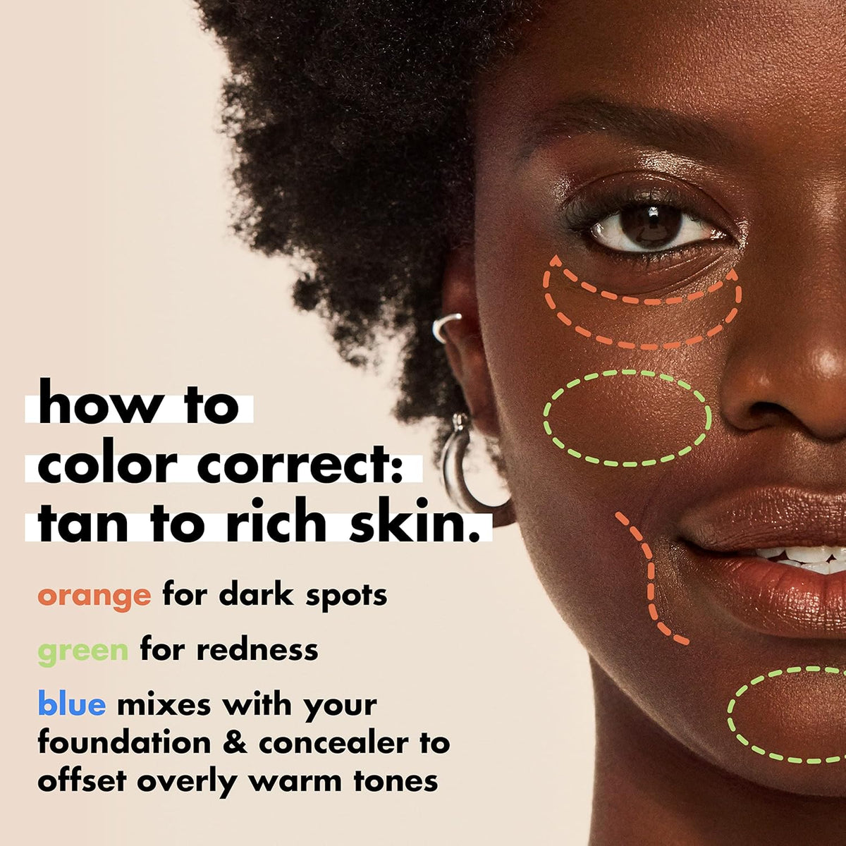 e.l.f. Camo Color Corrector for Dark Circles. Hydrating Under-Eye Brightening Concealer. Neutralizes Discoloration. Infused with Hyaluronic Acid. Peach