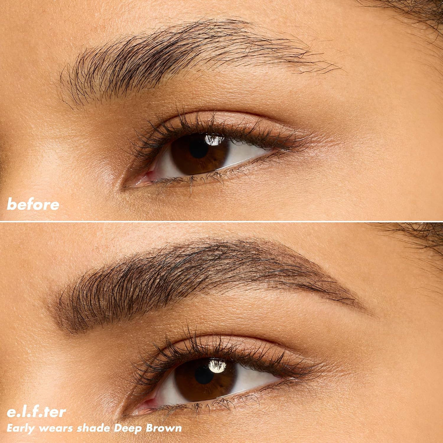 e.l.f. Micro-Fine Brow Pencil. Deep Brown | Waterproof Brow Color & Spoolie For Shaping Brows & Creating A Feathered Natural-Looking Finish. Vegan & Cruelty-Free