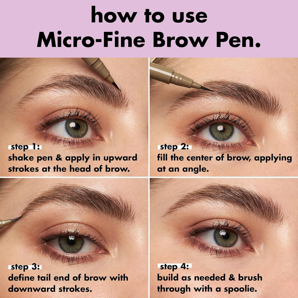 e.l.f. Holy Strokes Micro-Fine Brow Pen. Liquid Waterproof Eyebrow Makeup For Detailing & Adding Dimension. Vegan & Cruelty-Free. Blonde